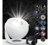 Star Projector - Luce notturna con rotazione a 360° con immagine HD Galaxy, lucernario 12 in 1 per camera da letto