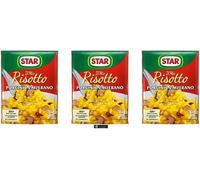 STAR Risotto ai Funghi Porcini e Zafferano, Preparato per Risotto, Set da 3 Confezioni, 175g per Pacco, + key smarter italy shop service
