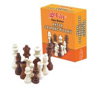 STAR Scacchi IN Legno Pezzi Set No.3, 32 Chessmen Con Box, Realizzata A Tacchino