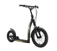 STAR SCOOTER Monopattino bambini 2 ruote da 8 anni | Scooter regolabile 16" pollici con ruote grandi pneumatico | Nero