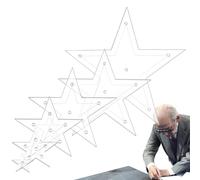 Star Sewing Template - Molteplici modelli a mano a forma di stella | Modello Accurato Pentagramma Forniture per Lavoro a maglia per Applique Taglio Disegno - Applik Emistico