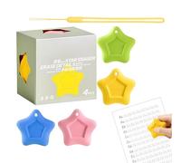 Star Shaped Erasers Set, Cute Stationery Erasers, 4 Piece Pencil Eraser Pack For Students Teachers Artists And Classroom Use, Soft Clean Erasing School Supplies For Home Office Homework Drawing