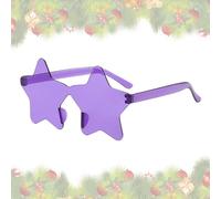 Star Shaped Rimless Glasses - Party Sunglasses Props Fashion Eyewear Accessory | Trendy Frame Free Light Filter Costume Wearable Decoration Style Item Event Celebration System With Women Men Festival