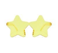 Star Shaped Rimless Glasses - Party Sunglasses Props Fashion Eyewear Accessory | Trendy Frame Free Light Filter Costume Wearable Decoration Style Item Event Celebration System With Women Men Festival