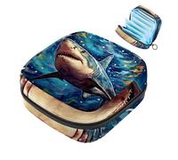 Star Shark-1498 Borsa per il primo ciclo mestruale per ragazze e donne, sacchetto per coppette mestruali femminili borse per tamponi mestruali Holde