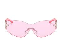 Star Sonnenbrille - Frameless Wrap um Sonnenbrillen für Modesport im Freien | Stilvolle Sterne Schattierungen mit Verbundrahmenharz Objektiv, UV400 -Schutz, Retro Eyewear 145x48mm, C8., Refer to