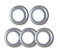 STAR-SPANGLED Mini Luce adesiva a batteria, Luce Notturna LED per Scale, Armadio, Sottopensile, Cucina, Corridoio, Camere per Bambini [Argento, Bianca Fredda, 5 Pezzi]