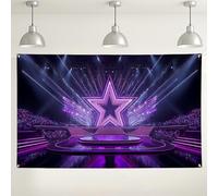 Star Stage Sfondo per feste, glamour pesca, decorazioni per feste, sfondo fotografico per eventi, compleanni e celebrazioni, 180 x 109 cm