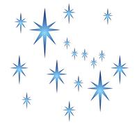 Star Stencil - 35.5cm x 35.5cm (L) - Large Reusable Stars Sky Cluster Allover Pattern Wall Stencil Template - Use on Paper Projects Scrapbook Journal Walls Floors Fabric Furniture Glass Wood etc.