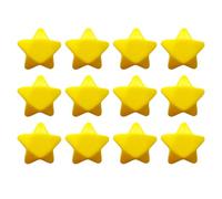 Star Stress Balls - Set Of 12 Star-Shaped Foam Balls | Yellow Śtar Squeeze B́alls, Solid Sponge Squeeze Stress Relief Ball, Fun Party Favors For Kids And Adults
