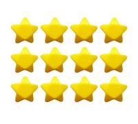 Star Stress Balls - Set Of 12 Star-Shaped Foam Balls | Yellow Stars Squeeze Ball | Solid Sponge Squeeze Stress Relief Ball, Fun Party Favors For Kids And Adults