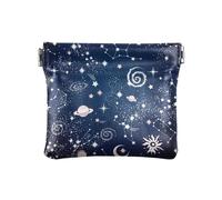 Star Sun Moon Planet PU Leather Small Coin Portable Makeup Bag Borsa per il trucco per uomo donna viaggio Star Sun Moon Planet, taglia unica, accessorio da viaggio, Pianeta Stella Sole Luna, Taglia