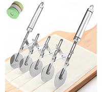 Star Tagliapasta di marca con smerigliatrice, coltello a rullo per pasta spaghetti, in acciaio inox, affettatrice per pizza e pasta, rullo per attice, divisore regolabile con manico