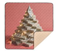 Star - Tappetino da gioco per bambini con albero di Natale, in morbida schiuma, leggero, per far gattonare la pancia e gattonare, 127 x 127 cm