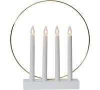 Star Trading - Advent Candlestick Glossy - White - 35cm
