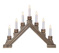 Star Trading - Advent Candlestick Karin - Brown - 34 cm
