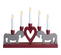 Star Trading - Advent Candlestick Leksand - Red - 30cm