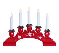 Star Trading - Advent Candlestick Sanna - Red - 25cm