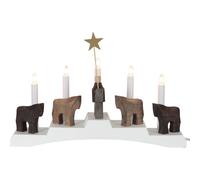 Star Trading - Advent Candlestick Staffan's Febbraio - White - 29cm