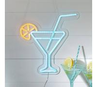STAR TRADING Applique a LED Plexy, arancione/blu, bicchiere da cocktail, spina STAR TRADING