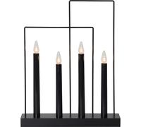 Star Trading - Avvento Candlestick Glossy Frame - Nero - 36 cm