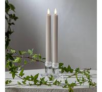 STAR TRADING Candela LED Flamme Striscia, beige, 25 cm cera batteria set di 2 STAR TRADING