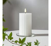 STAR TRADING Candela LED striscia bianca 15 cm in vera cera a batteria STAR TRADING