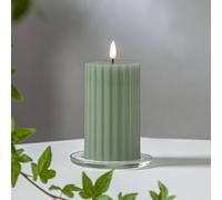 STAR TRADING Candela LED striscia verde 15 cm cera vera a batteria STAR TRADING