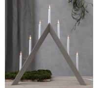 STAR TRADING Candelabro a freccia, a punta, a 7 fiamme, grigio 219-86