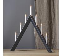 STAR TRADING Candelabro a freccia, a punta, a 7 fiamme, nero STAR TRADING