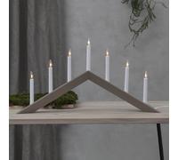 STAR TRADING Candelabro a freccia, piatto, a 7 fiamme, grigio 219-96