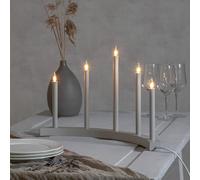 STAR TRADING Candelabro Accent, 5 luci, grigio chiaro STAR TRADING
