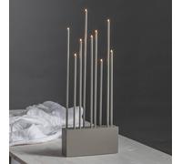 STAR TRADING Candelabro Buzz, 9 luci, grigio STAR TRADING