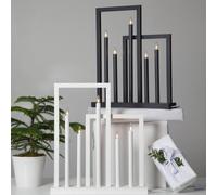 STAR TRADING Candelabro di legno Frame, 5 luci, grigio scuro STAR TRADING