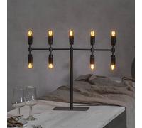 STAR TRADING Candelabro Twice, nero, 9 luci, 42 cm STAR TRADING