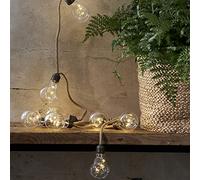 Star Trading Catena luminosa a LED per interni, corda di iuta da 2,55 m, timer e funzionamento a batteria, luce bianca calda, catena luminosa decorativa senza presa, 10 lampadine a LED