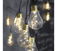 STAR TRADING Catena luminosa LED Glow, vetro, trasparente STAR TRADING