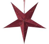 Star Trading - Christmas Star - Paper Star Velvet - Red - 60 cm