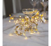 STAR TRADING Ghirlanda luminosa LED Winny, oro, plastica, 200 cm, batteria STAR TRADING