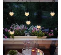 STAR TRADING Ghirlanda luminosa solare a LED Combo, a 6 luci, IP44, plastica 477-57