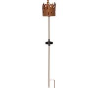 STAR TRADING - illuminazione a celle solari - decorazione di celle solari Torchy - Rust - 77 cm