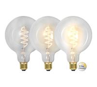 Star Trading - Lampada a LED E27 G125 Spiral a spirale Clear 3 -Step Memoria - 4.0W - 2100K - 3 -Step -dim (memoria)