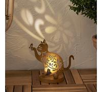 STAR TRADING Lampada decorativa a LED e a energia solare Oxicat, altezza 30 cm, color STAR TRADING