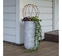 STAR TRADING Lampada LED con picchetto Sfera, Ø 40 cm, batteria in metallo nero STAR TRADING