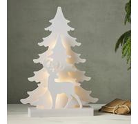 STAR TRADING Lampada LED deco Grandy, renna e pini, 41 cm STAR TRADING