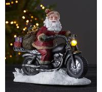 STAR TRADING Lampada LED Merryville, babbo natale in moto STAR TRADING