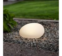 STAR TRADING Lampada LED solare GLOBY, bianca, 24,5 cm, plastica, IP44 STAR TRADING