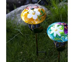 STAR TRADING Lampada LED solare Salona con deco, giallo/verde STAR TRADING