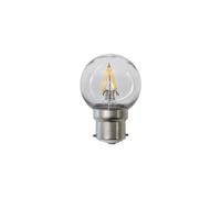 STAR TRADING Lampadina LED a filamenti, G45, B22, 1 W, trasparente, 2.200 K STAR TRADING
