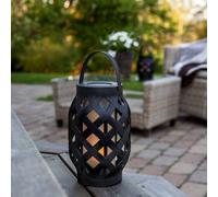 STAR TRADING Lanterna LED Flame Lantern, nera, altezza 23 cm STAR TRADING